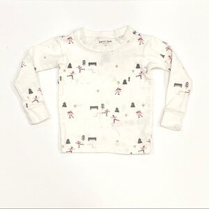 NWOT Petit Lem Infant Toddler Winter Ice Skating Print Long Sleeve Top